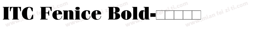 ITC Fenice Bold字体转换